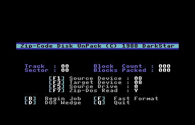 Zip-Code Disk UnPack