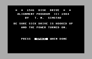 1541 Disk Drive Alignment Program