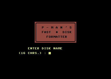 P-Man's Fast Disk Formatter