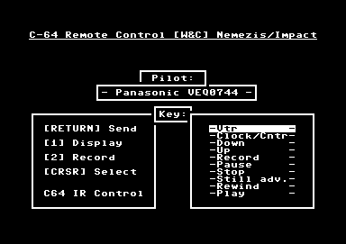 C64 IIRRC V0.1 Beta (Impact Infra Red Remote Control) 