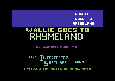 Wallie Goes to Rhymeland