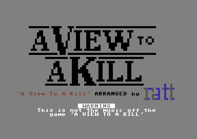 A View to a Kill