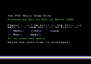 The PSC Music Demo Disk