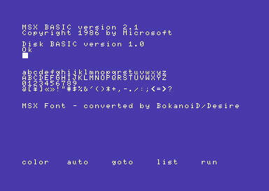 MSX Font