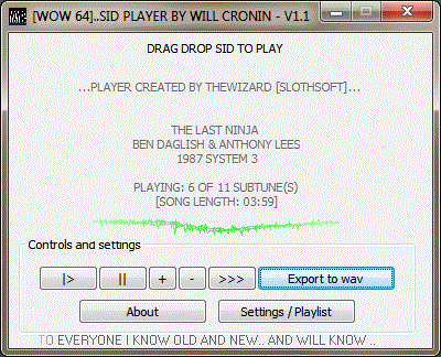 WOW C64 Surround Sound SIDPlayer V1.1