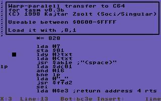 Turbo Assembler Editor V0.3B
