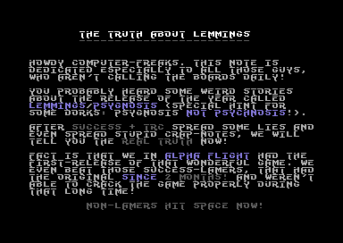 The Truth about Lemmings
