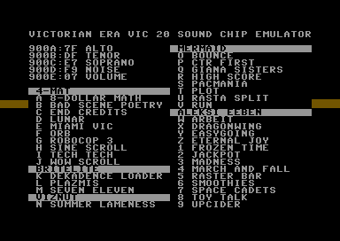 Victorian Era VIC 20 Sound Chip Emulator