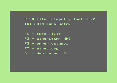 C128 File Integrity Tool V1.2