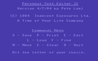 Personal Text Editor