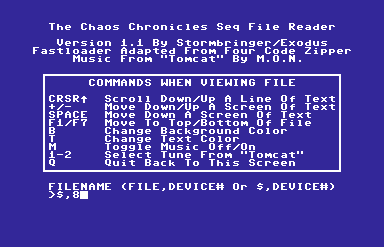 The Chaos Chronicles Seq File Reader V1.1