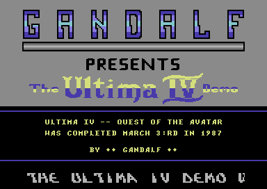 The Ultima IV Demo