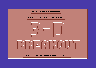 3-D Breakout