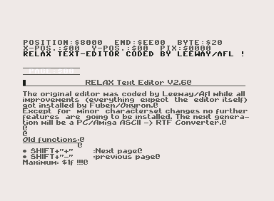 Relax Text Editor V2.6