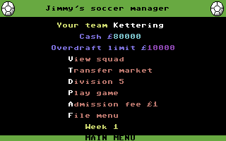 Jimmy's Soccer Manager