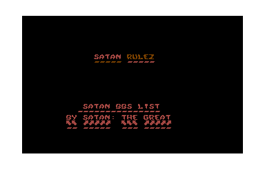 Satan BBS List