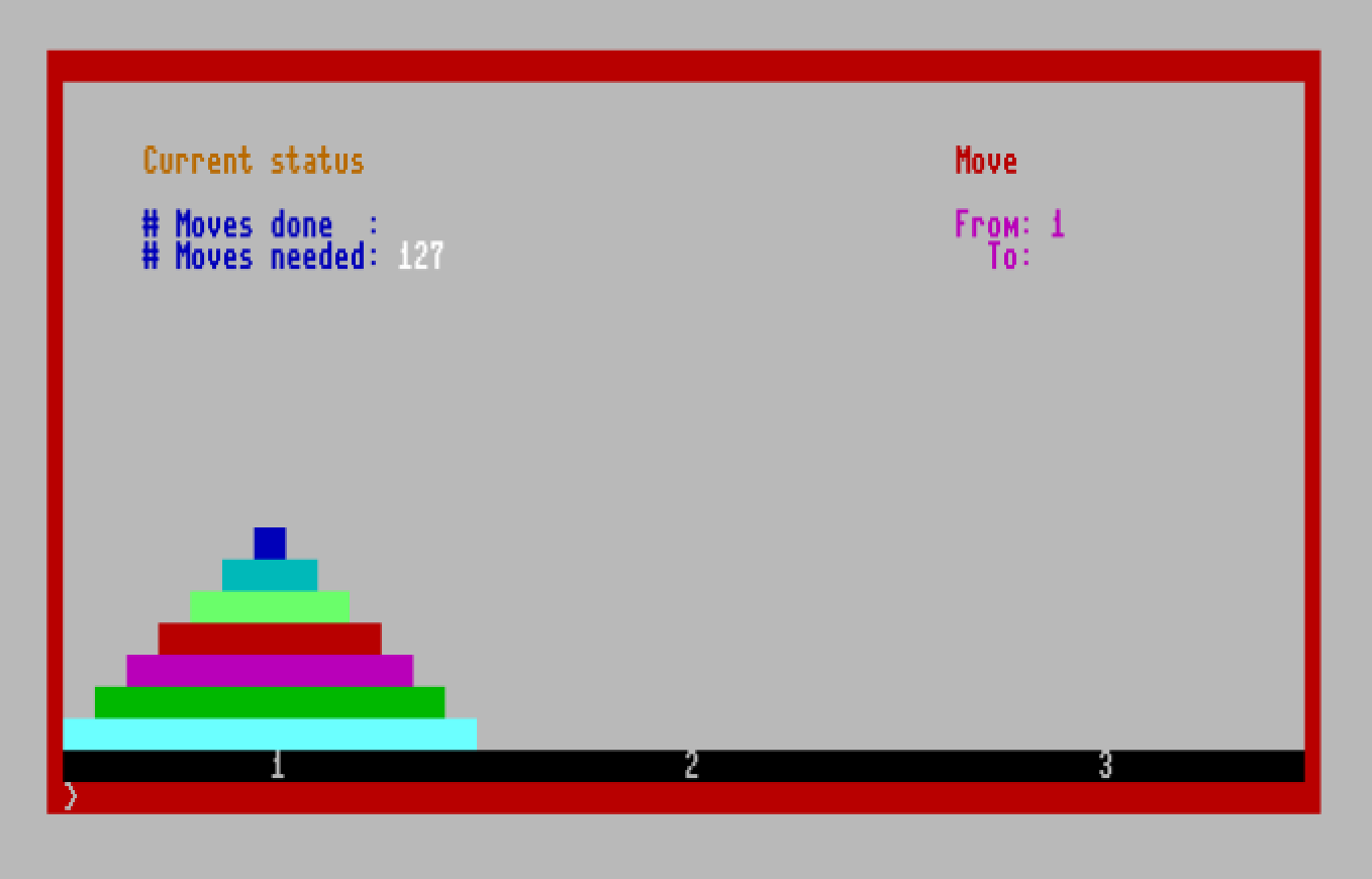 Towers of Hanoi for CP/M