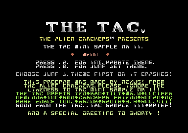 The TAC Mini Sample Nr II