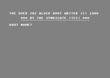 The Over 202 Block Boot Writer