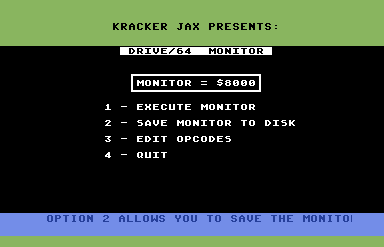 Kracker Jax Drive/64 Monitor
