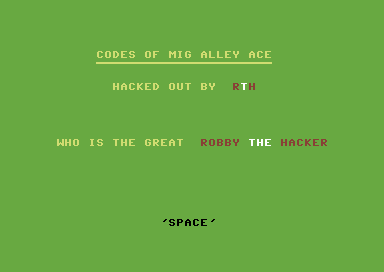Codes of Mig Alley Ace