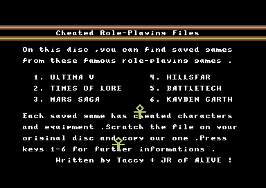 Cheated Role-Playing Files