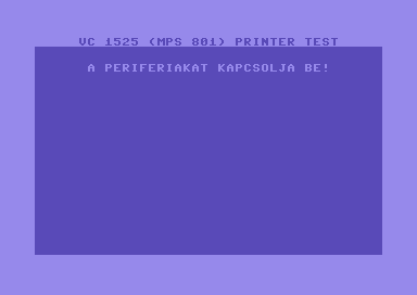 VC 1525 (MPS 801) Printer Test [hungarian]