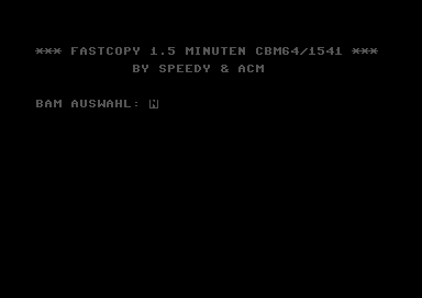 Fastcopy 1.5 Minuten CBM64/1541 [german]