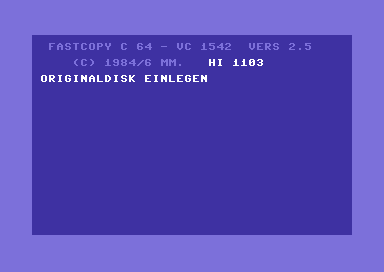 FastCopy CBM 64 - VC 1542 V2.5 [german]