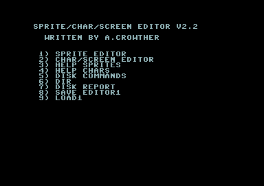 Sprite/Char/Screen Editor V2.2