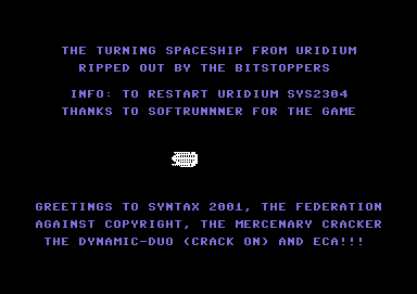 Uridium Spaceship Rip
