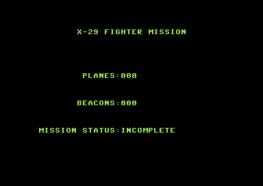 X-29 Fighter Mission Demo