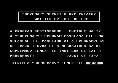 Supremacy Secret-Blokk Creator [hungarian]