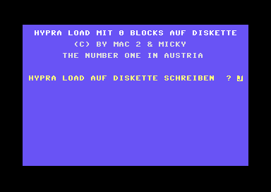 Hypra Load mit 0 Blocks auf Diskette [german]