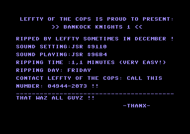 Bangkok Knights Tune