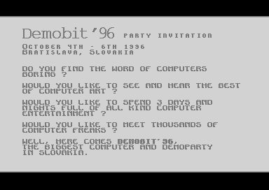 Demobit '96 Invitation 2