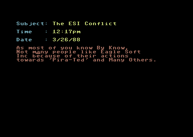 The ESI Conflict