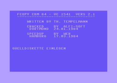 FCopy CBM 64 - VC 1541 V2.1 [german]