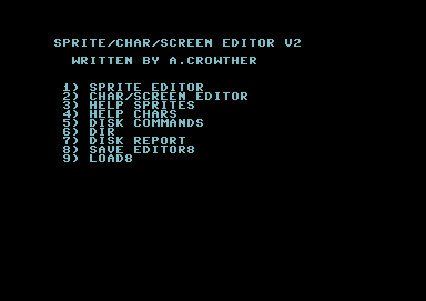 Sprite/Char/Screen Editor V2.0