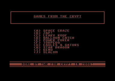 Games from the Crypt #1
