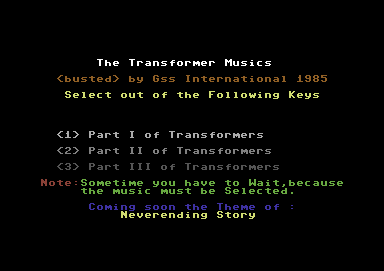 The Transformer Musics