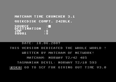 Matcham Time Cruncher V3.1