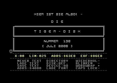 Tiger-Disk #136