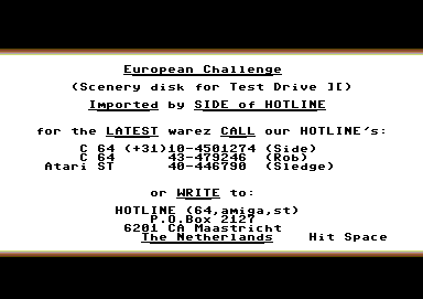 Test Drive II - European Challenge