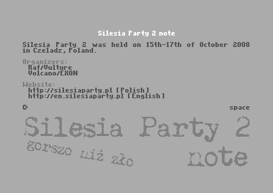 Silesia Party 2 note