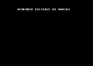 Remember Patience