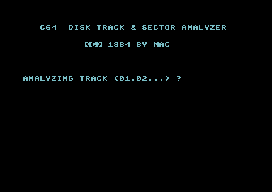 C64 Disk Track & Sector Analyzer