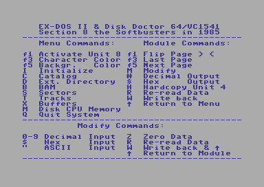 EX-DOS II & Disk Doctor C64/ VC1541