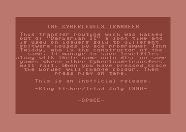 The Cyberlevels Transfer