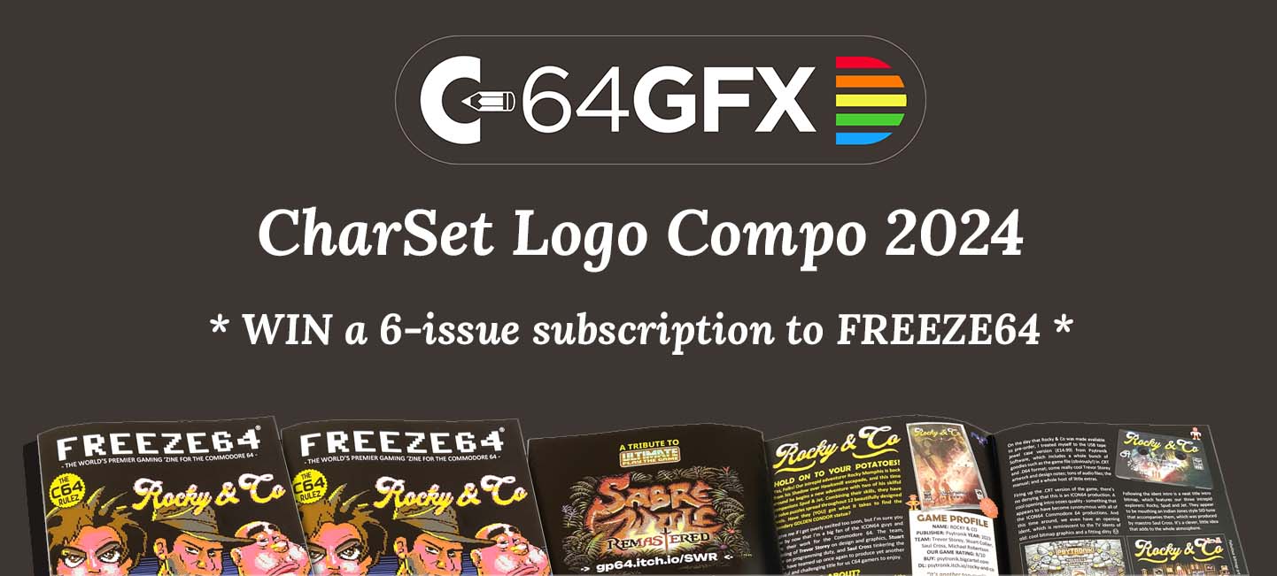 C64GFX.com CharSet Logo Compo 2024